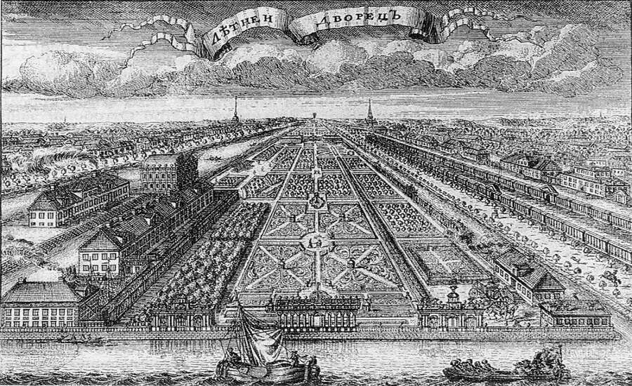 Summer Gardens in the timed of Peter the Great, St. Petersburg